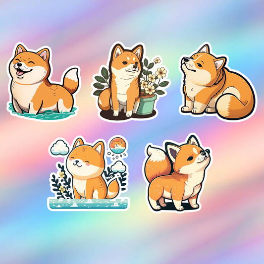 Shiba Inu Stickers Pack of 5