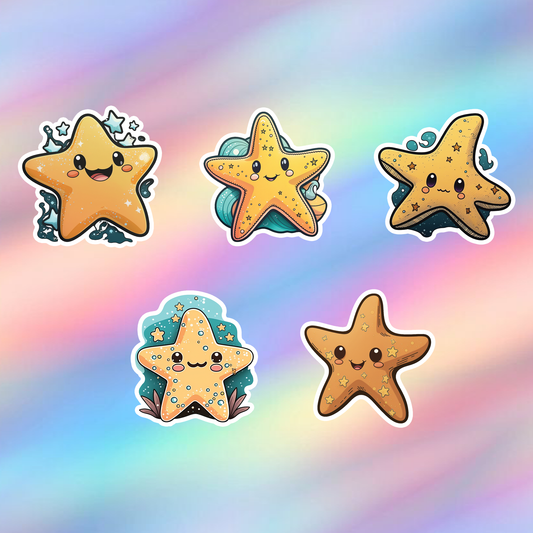 Starfish Stickers Pack of 5
