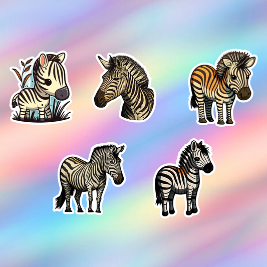Zebra Stickers Pack of 5